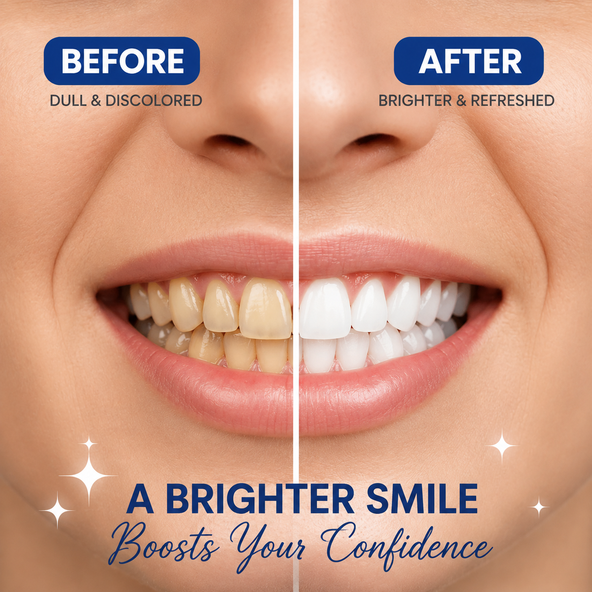 Smile before and after