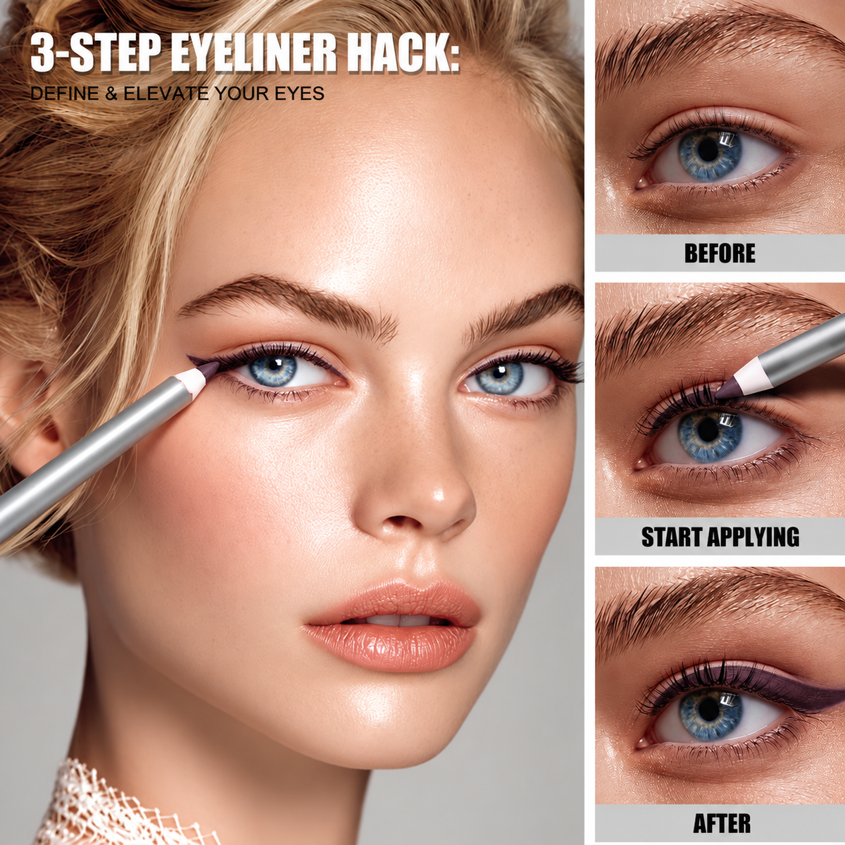 Waterproof Gel Eyeliner Pencil – 24H Long-Lasting & Smudge-Proof