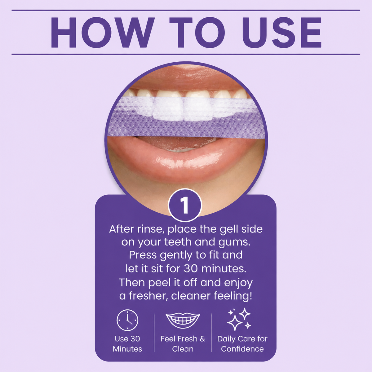 How to use whitening patches